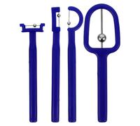 Hemobllo 4pcs Blue Tongue Tip Training Tool Set and Autism, Oral Muscle Training Device to Articulation and Strengthen Oral Muscles with U Shape and Semicircle Designs