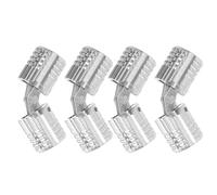 Hemobllo 4pcs Brass Invisible Cabinet Hinges 8mm Recessed Concealed Door Hinges with 180° Opening Angle for Wardrobe Cupboard Cabinet Hardware