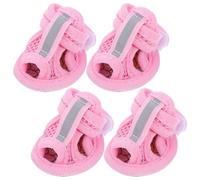 Hemobllo 4pcs Breathable Mesh Cotton Dog Boots with Anti-slip Soft Sole, Protect Paws from Hot Pavement, Summer Footwear for Dogs the Beach
