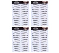 Hemobllo 4pcs Brown 6d Hair-like Eyebrow Stickers Water Transfer Paper Temporary Tattoos Reusable Not Easy to Fall for Natural Eyebrow Styling and Shaping