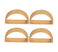 Hemobllo 4pcs Brushed Gold Napkin Rings Metal Serviette Holders for Weddings Parties Dinners Smooth Semi D Shaped Design Elegant Table Decor for Celebrations and Gatherings