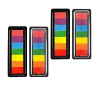 Hemobllo 4pcs Colour Finger Paint Ink Pad for Long Strip DIY Activity