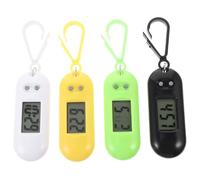 Hemobllo 4pcs Electronic Hanging Watches Keychain Set with LED Display, Plastic Material, Suitable for Backpack or Belt Loop Attachment, for Examination or Everyday Use Random Color