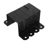 Hemobllo 4pcs Fence Post Support Brackets, Fence Post Brackets, Heavy Duty Metal U Shaped Support Anchors, Black, for Parks and Outdoor Spaces