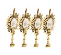 Hemobllo 4pcs Gold Catholic First Holy Communion Lapel Pins Religious Zinc Alloy Chalice Brooches for Boys Church Clothing Accessories