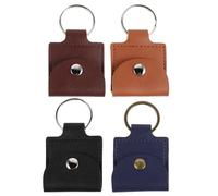 Hemobllo 4pcs Guitar Pick Keychain Holder with Pu Material, Sturdy Classic Style Pick Storage Pouch for Musicians and Acoustic Electric Bass Players the Studio and Sensitive Performances