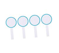 Hemobllo 4Pcs Handheld Scoring Boards Single Sided Whiteboards with Easy Grip Handles for Voting Judges and Classroom Use Reusable Dry Erase Paddles