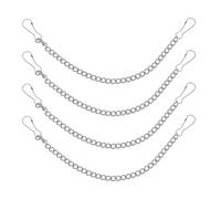 Hemobllo 4pcs Hanging Basket Chains Hooks Stainless Steel Silver Versatile Design Multifunctional Use for Outdoor Deck Sign Bird Feeder