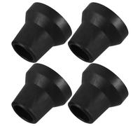 Hemobllo 4pcs Heavy Duty Rubber Walking Cane Tips Replacement for Quad Canes and Standing Sticks Non-slip Grip and Surface Protection, Suitable for Seniors and Elderly Mobility Aids