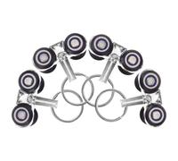 Hemobllo 4pcs Infusion Rail Accessories Silent Infusion Pulley Set for Sliding Track Parts Compatible with Sky Stand Medical Equipment