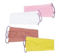 Hemobllo 4pcs Japanese Exfoliating Washcloth Set for Deep Skin Exfoliation and Efficient Back Cleaning, Made of High Density Nylon Fibers, for Home Bathing Rituals and Spa Towel Wrap Use