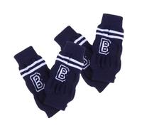 Hemobllo 4pcs Knitted Dog Leg Warmers Pet Elbow Protector Sleeves Elastic Hock Covers for Small Dogs M Navy Blue Letters Suitable for Indoor and Outdoor Use
