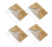 Hemobllo 4pcs Kraft Paper Passport Holder Set with PVC Organiser Wallets, Elegant Appearance, Practical Design, Convenient to Carry, for Travel Document Organisation