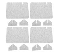 Hemobllo 4pcs Light Grey Felt Desk Privacy Panel - Freestanding Acoustic Divider with Support Feet for Office, Classroom, Library Workstations, 30x40cm Partition Screen