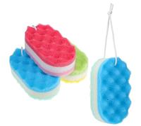 Hemobllo 4Pcs Loofah Sponges for Body Gentle Exfoliating Shower Scrubbers with Hanging Rope Bathing Accessories for Luxurious Lathers and Easy Storage
