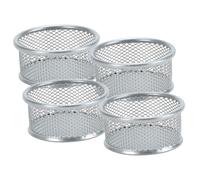 Hemobllo 4Pcs Mesh Paper Clip Containers Premium Desktop Organizer for Office and Home Wear Resistant Clip Holders Basket for Paperclips Bands Binder Storage Simple Design for Desk Tidiness