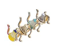 Hemobllo 4pcs Metal Coffee Pot Lapel Pins with Enamel Coating Vibrant Cartoon Brooches for Coffee Lovers Accessories for Backpacks Jackets Meetings and Gifts