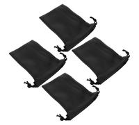 Hemobllo 4pcs Microphone Leather Bag for Mic Carrier Mic Case Pu Material Pouch for Drawstring Bags