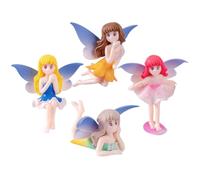 Hemobllo 4pcs Mini Fairy Statue Resin Flower Fairy for Micro Landscape Garden Decor with Realistic Design and Stable Material for Shopping Malls