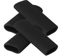 Hemobllo 4pcs Motorcycle Handlebar Grip Covers Black Sponge Non-slip Comfortable Handle Strong Support for Motorbike Riding Accessories