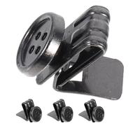 Hemobllo 4pcs No Sew Suspenders Replacement Buttons for Pants and Hats, Metal Alloy Black Button Ends with Secure Fit and Fashionable Design, for Business and Parties