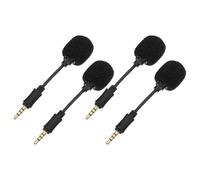 Hemobllo 4pcs Noise Reduction Microphones with Simple Operation and Plastic Copper Build for Live Streaming and Voice Recording, In-line Design for Audio