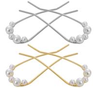 Hemobllo 4pcs Pearl U Shaped Hair Pins Alloy Hair Forks with Strong Hold and Vintage Style for Secure Hairstyles in Daily Life and Study
