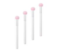 Hemobllo 4pcs Pink Small Mushroom Head Makeup Sponge Set with White Handle, Dual-use Concealer and Powder Blending Sponges for Women’s Cosmetic Application