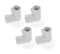 Hemobllo 4pcs Playpen Connectors with Tee Design and Suction Cup, Pe Elbow Pipe Fitting for Indoor Safety Fence, Detachable and Freely Combinable Playpen Accessory for Home DIY