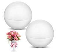 Hemobllo 4pcs Polystyrene Balls 15cm White Foam Hemispheres Lightweight Versatile Craft Material for DIY Projects and Party Decorations in Semi-Circle Shape