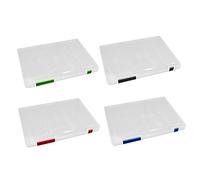 Hemobllo 4pcs Portable Document Holder Boxes File Organizers Transparent File Cases with Wear Material for Office Filing and Receipt Storage