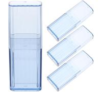 Hemobllo 4pcs Portable Ps Storage Box for Cotton Swabs and Makeup Cotton