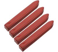 Hemobllo 4pcs Red Antique DIY Sealing Wax Sticks for Envelope and Letter Seals Hard Brittle Diamond Wax with Wicks Retro Vintage Seal Stamp for Wedding Invitations and Crafting