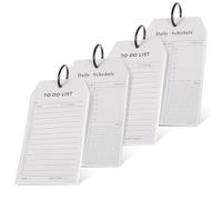 Hemobllo 4pcs Ring-bound Daily Planner Notebooks with To-do List Pads, Portable Office Organizer Set for Work and Personal Scheduling, Undated Daily Planning Pads for Task Management