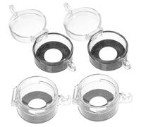 Hemobllo 4pcs Transparent Emergency Stop Button Protectors Covers for Circuit and Machinery Safety Easy Installation Push Button Guards for Home and Garage Use