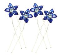 Hemobllo 4pcs U Shaped Wedding Hair Pins Decorative Rhinestone Hair Accessories for Bride Suitable for Valentine's Day and Bridal Occasions
