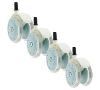 Hemobllo 4pcs Walker Replacement Wheels, Mint Green Plastic Caster Wheels with Quiet Wear-Resistant Universal Fit, Detachable Direct Plug-in Design for Walkers and Strollers