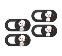 Hemobllo 4pcs Webcam Cover Slide Blocker Dog Shape Abs Plastic Privacy Cover for Webcam Home Computer Use Lovely Style