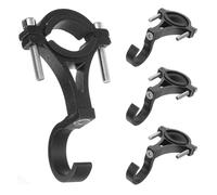 Hemobllo 4pcs Wheelchair Hanging Hook Electric Scooter Handlebar Hook Aluminum Alloy Black for Wheelchair and Electric Scooter, Freeing Hands for Outdoor Shopping and Indoor Activities