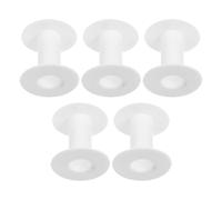 Hemobllo 5 Pcs Plastic Yarn Spools Thread Holders for Sewing Ribbon and Electrical Wires, I-Shaped Bobbins for Convenient Storage and Versatile Use in Embroidery and Sewing Machines, White