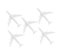 Hemobllo 5 Pcs Realistic Airport Facility Miniatures for Model Planes Detailed Airplane Ornaments for Sand Tray Crafting Vintage White Aircraft Models for Architectural Displays and Home