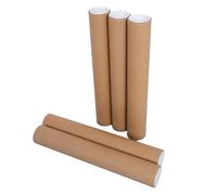 Hemobllo 5 Sets Paper Mailing Tube with Cap 11.8 Inch Cylinder | Lightweight Reusable Design with Tight-sealing End Caps, for Artists and Photographers, Studio Organization and Shipping