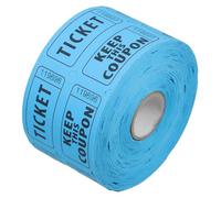Hemobllo 500pcs Double Roll Raffle Tickets Lake Blue with Perforated Edges for Events Parties Fundraisers Class Rewards Concerts Festivals and Holiday Use