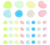 Hemobllo 500pcs Glowing Dark Pebbles Luminous Stones for Outdoor Decor Fish Tank Aquarium Ornaments Glow Rocks
