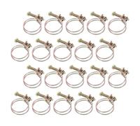 Hemobllo 50pcs Heavy Duty Steel Hose Clamp Double Wire Design and M8x50 Bolt, Adjustable Pipe Clip for Garden Irrigation and Pool Systems, Weather Resistant Steel Pipe Clamp Maximizing