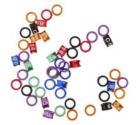Hemobllo 50pcs Metal Bird Leg Rings for Parrot and Poultry Identification with Secure Closed Design, Safe for Growth, for Home Bird Keeping and Breeding Farms