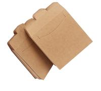 Hemobllo 50pcs Multi-function Kraft Paper CD Bags Brown Paper Envelopes for Document Storage Greeting Card Packaging Eco-friendly Pouches