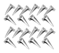 Hemobllo 50pcs Silver Claw Braiding Rings Set - Adjustable Alloy Hair Parting Rings for Braids Styling, Nail Art Finger Accessories for Cosplay and Hair Care