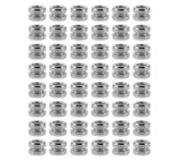 Hemobllo 50pcs Silver Metal Guitar String Beads Acoustic Folk Guitar Accessories Tailpiece Components Tie and Bridge Bone Adjustment