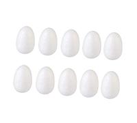 Hemobllo 50pcs Solid White Foam Eggs for Easter DIY Craft Projects Friendly Painting and Decorating Festival Decoration Supplies for Family Fun and Creative Activities